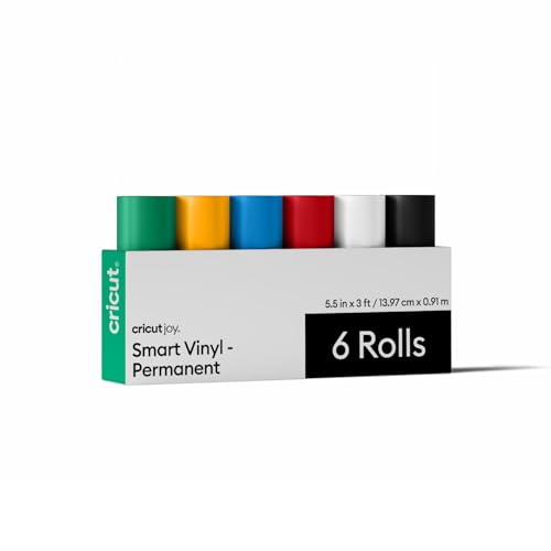 Cricut Smart Vinyl – Permanent, Musterpaket – 14 cm x 91,4 cm – Großpackung (6er-Pack) von Cricut