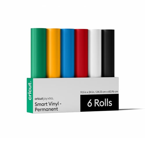 Cricut Smart Vinyl – Permanent, Musterpaket – 24,1 cm x 61 cm – Großpackung (6er-Pack) von Cricut