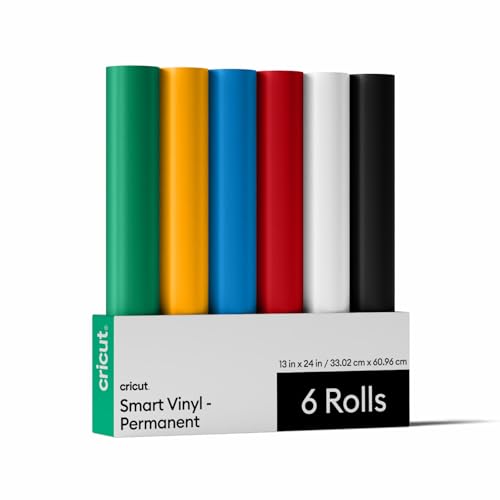 Cricut Smart Vinyl – Permanent, Musterpaket – 33 cm x 61 cm – Großpackung (6er-Pack) von Cricut