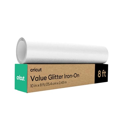 Cricut Value Glitter-Bügelfolie – Weiß – 25,4 cm x 243,8 cm Cricut Value Glitter-Bügelfolie – Weiß – 25,4 cm x 243,8 cm von Cricut