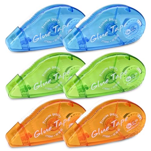 Crihovy 6 Stück Kleberoller, Fotokleber Tape, Doppelseitig Selbstklebende, Klebemaus Roller, Doppelseitiges Klebeband Basteln, Transparenter Selbstklebender Klebespender für Basteln, Kartenherstellung Crihovy 6 Stück Kleberoller, Fotokleber Tape, Doppelseitig Selbstklebende, Klebemaus Roller, Doppelseitiges Klebeband Basteln, Transparenter Selbstklebender Klebespender für Basteln, Kartenherstellung von Crihovy