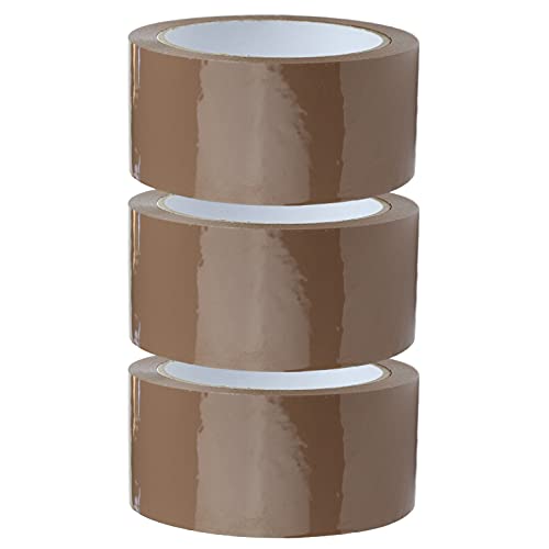 Crimson Starfish 3 x Packband Braun Rollen 48mm x 66m | Verpackungsbänder für Pakete, Kisten, Versand | Klebeband für Pakete & Paketklebeband Braun | Umzugsbedarf von Crimson Starfish