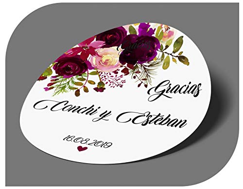 CrisPhy Personalisierbare Hochzeitsaufkleber mit Namen und Datum, Aufkleber für Einladungen, Hochzeit, Taufe, Verlobung, Geburtstag, Party, Weihnachten, Vintage, Stempel CrisPhy Personalisierbare Hochzeitsaufkleber mit Namen und Datum, Aufkleber für Einladungen, Hochzeit, Taufe, Verlobung, Geburtstag, Party, Weihnachten, Vintage, Stempel von CrisPhy