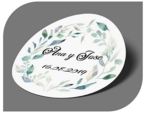 CrisPhy Personalisierbare Hochzeitsaufkleber mit Namen und Datum, Aufkleber für Einladungen, Hochzeit, Taufe, Verlobung, Geburtstag, Party, Weihnachten, Vintage, Stempel CrisPhy Personalisierbare Hochzeitsaufkleber mit Namen und Datum, Aufkleber für Einladungen, Hochzeit, Taufe, Verlobung, Geburtstag, Party, Weihnachten, Vintage, Stempel von CrisPhy