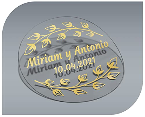Personalisierbare Aufkleber Modell 6, mit Namen und Datum, transparent, für Einladungen, Hochzeiten, Taufen, Verlobungen, Geburtstage, Partys, Weihnachten, Vintage, Stempel Personalisierbare Aufkleber Modell 6, mit Namen und Datum, transparent, für Einladungen, Hochzeiten, Taufen, Verlobungen, Geburtstage, Partys, Weihnachten, Vintage, Stempel von CrisPhy