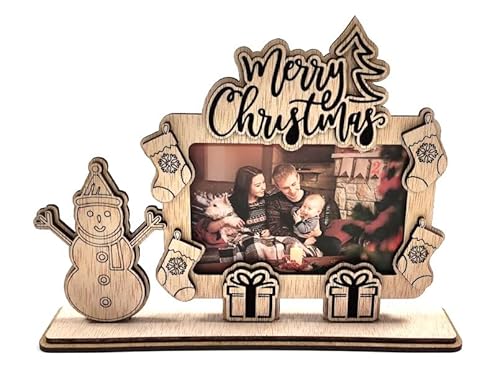Weihnachts-Bilderrahmen, Weihnachtsdekoration aus Holz. von CrisPhy