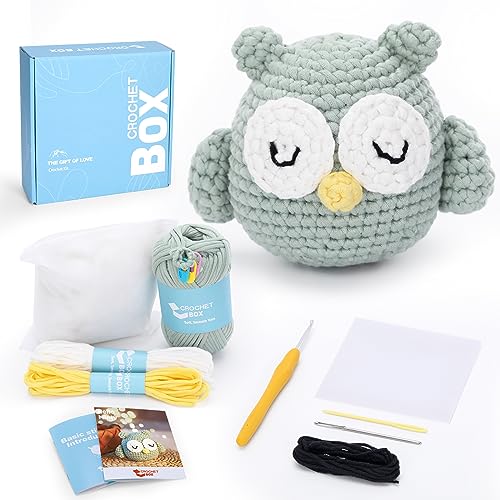 CrochetBox Komplettes Häkelset für Anfänger, Eulen Häkelset, Video-Tutorial einbeziehen, Anleitung, Weiches Garn CrochetBox Komplettes Häkelset für Anfänger, Eulen Häkelset, Video-Tutorial einbeziehen, Anleitung, Weiches Garn von CrochetBox