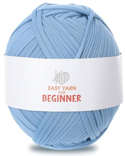 T-Shirt-Garn zum Häkeln und Stricken, grobes Garn, 400 g Packung für Decke, Korbprojekte und Heimdekoration von CrochetBox