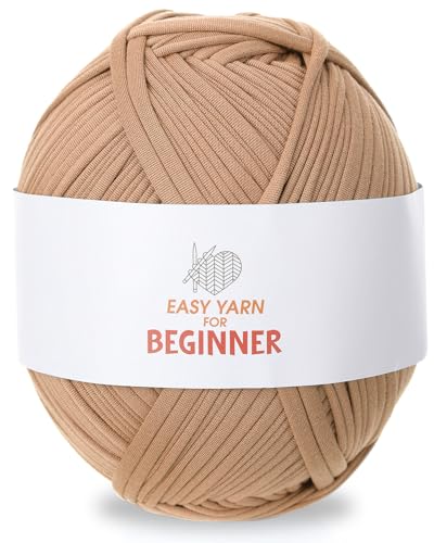 T-Shirt-Garn zum Häkeln und Stricken, grobes Garn, 400 g Packung für Decke, Korbprojekte und Heimdekoration von CrochetBox