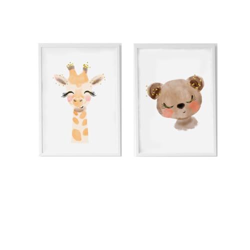 Crochetts Set mit 2 Bildern, 33 x 43 x 2 cm, Giraffe, Bär, 2 Stück Crochetts Set mit 2 Bildern, 33 x 43 x 2 cm, Giraffe, Bär, 2 Stück von Crochetts