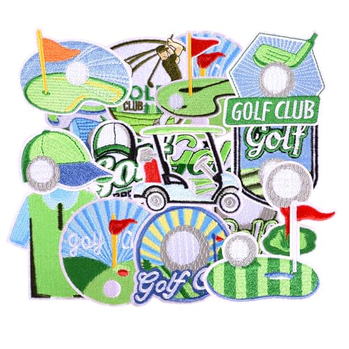 Golf-Aufnäher zum Aufbügeln für Hut, Golf, Sport, bestickt, dekorative Applikation für Taschen, Jacken, Rucksäcke von Crocode tears