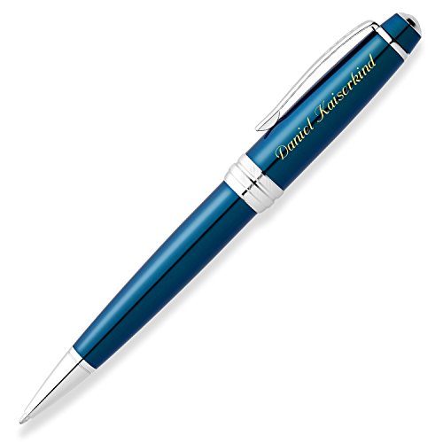 Cross Kugelschreiber BAILEY Blau-Lack mit persönlicher Laser-Gravur von Cross
