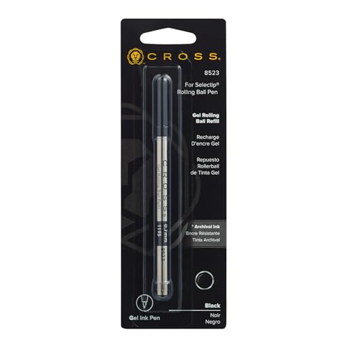Cross 8523 Rollerball Mine (Gel-Tinte, dokumentenecht) schwarz von Cross