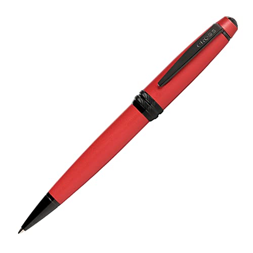 Cross Bailey Kugelschreiber (Drehmechanik, Schreibfarbe schwarz, Strichstärke M, inkl. Premium-Geschenkbox) Rot-Lack matt, 1 Stück (1er Pack) von Cross