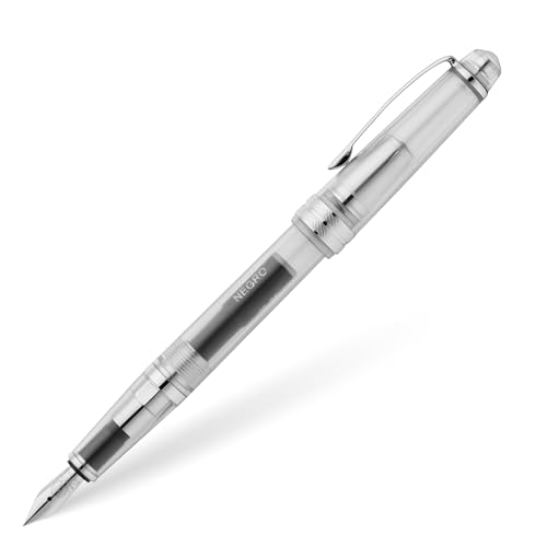 Cross Bailey Light Translucent Füllfederhalter (XF-Feder aus Edelstahl, inkl. schwarzer Tintenpatrone 8921, Premium Geschenkverpackung) transluzent klar/chrom von Cross