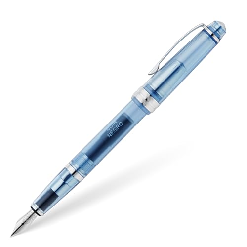 Cross Bailey Light Translucent Füllfederhalter (XF-Feder aus Edelstahl, inkl. schwarzer Tintenpatrone 8921, Premium Geschenkverpackung) transluzent marineblau/chrom von Cross