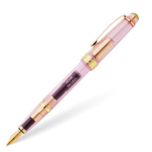 Cross Bailey Light Translucent Füllfederhalter (XF-Feder aus Edelstahl, inkl. schwarzer Tintenpatrone 8921, Premium Geschenkverpackung) transluzent rosa Saphir/gold von Cross