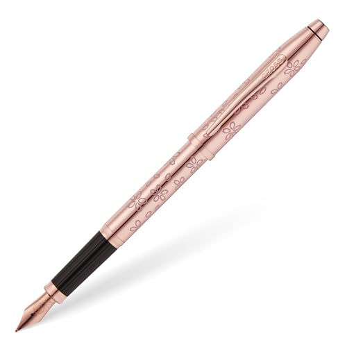 Cross Century II Füllfederhalter Cherry Blossom (M-Feder aus Edelstahl, Schreibfarbe schwarz, inkl. Premium Geschenkverpackung) Rosegold lackiert, Beschläge Edelstahl rosagold plattiert von Cross