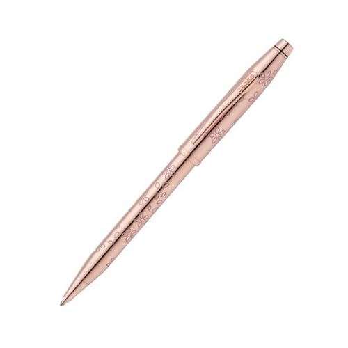Cross Century II Kugelschreiber Cherry Blossom (Strichstäke M, Schreibfarbe: schwarz, Drehmechank, inkl. Premium Geschenkbox) Rosegold lackiert, Beschläge Edelstahl rosagold plattiert von Cross