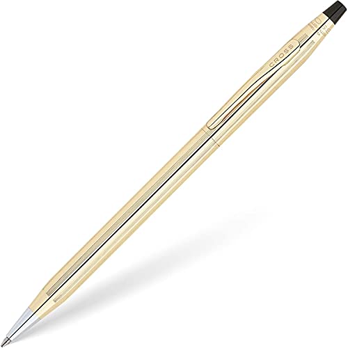 Cross Classic Century Kugelschreiber (Strichstärke M, Schreibfarbe: schwarz, nachfüllbar, inkl. Premium Geschenkbox) 10 Karat Walzgold von Cross