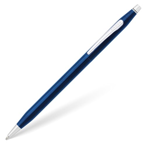Cross Classic Century Kugelschreiber (Strichstärke M, Schreibfarbe: schwarz, nachfüllbar, inkl. Premium Geschenkbox) translucent blau - glänzend von Cross