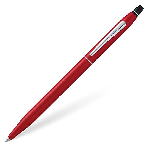 Cross Click Kugelschreiber (Druckmechanik, Schreibfarbe: schwarz) rot-metallic von Cross