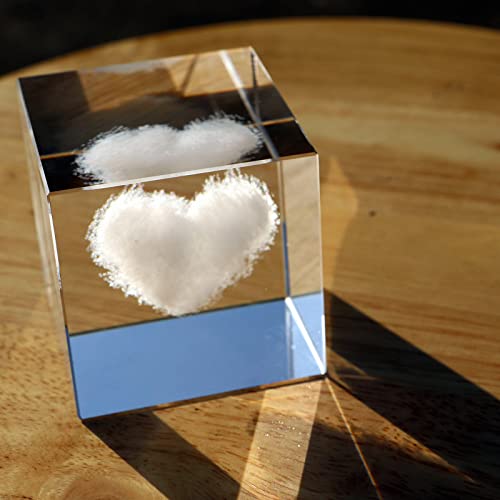 Crrezhai 3D Kristall Herz-Wolke Würfel 6cm Glas Dekoration für Zuhause & Büro Tischdekoration Deko Glas Personalisiertes Gravur Geschenk Hochzeitsdekoration Crrezhai 3D Kristall Herz-Wolke Würfel 6cm Glas Dekoration für Zuhause & Büro Tischdekoration Deko Glas Personalisiertes Gravur Geschenk Hochzeitsdekoration von Crrezhai