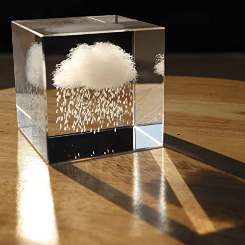 Crrezhai 3D Kristall Wolken Die Regen Regen Wolke Würfel 6cm Glas Dekoration für Zuhause & Büro Tischdekoration Deko Glas Personalisiertes Gravur Geschenk Crrezhai 3D Kristall Wolken Die Regen Regen Wolke Würfel 6cm Glas Dekoration für Zuhause & Büro Tischdekoration Deko Glas Personalisiertes Gravur Geschenk von Crrezhai