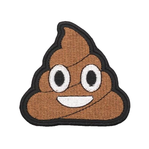 2 Stück Poop Emoji-Moral bestickter Aufnäher – Punk-Stil, taktisches Klettabzeichen, geeignet für Westen, Rucksäcke und Kleidung 2 Stück Poop Emoji-Moral bestickter Aufnäher – Punk-Stil, taktisches Klettabzeichen, geeignet für Westen, Rucksäcke und Kleidung von Crrpatch