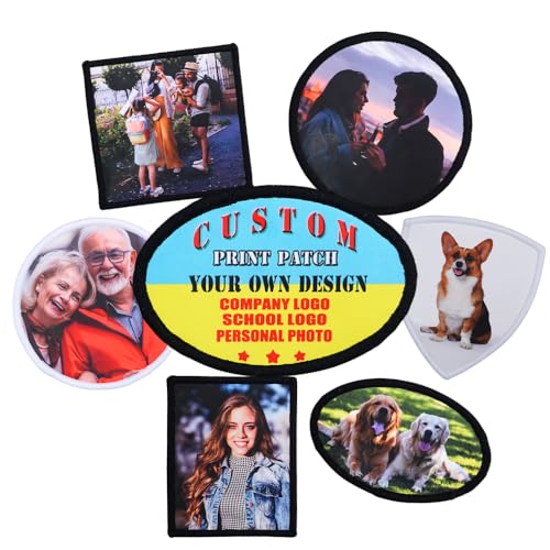 Personalisierte Gedruckt Patches,Patches selbst gestalten -für Kleidung, Jacken, Caps und Hundegeschirre hinzu Fügen Sie Ihr Foto/Logo/Textdruckstoff hinzu - Oval Personalisierte Gedruckt Patches,Patches selbst gestalten -für Kleidung, Jacken, Caps und Hundegeschirre hinzu Fügen Sie Ihr Foto/Logo/Textdruckstoff hinzu - Oval von Crrpatch