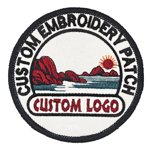 30PCS benutzerdefinierte Stickerei Morale Patches, personalisiertes Logo, Text oder Design Patches für Hüte, Taschen, Jacken und Uniformen mit Klettverschluss, Annähen, Aufbügeln (8cm) von Crrrpatch