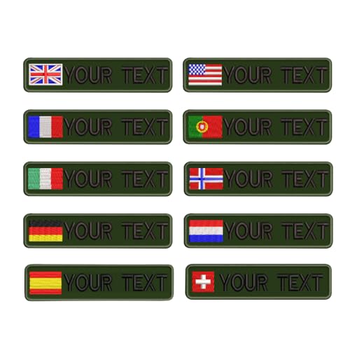 Crrrpatch benutzerdefinierte 2 Stück taktische militärische Stickerei Namensaufnäher, personalisierte Deutschland Flagge Nummer Tag Patch für mehrere Kleidung Taschen Weste Jacken Arbeit Crrrpatch benutzerdefinierte 2 Stück taktische militärische Stickerei Namensaufnäher, personalisierte Deutschland Flagge Nummer Tag Patch für mehrere Kleidung Taschen Weste Jacken Arbeit von Crrrpatch