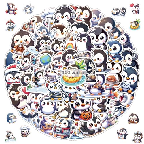 100 Stück Pinguin Aufkleber Set, Wasserdichte Pvc Cartoon Tier Klein Sticker Pinguin Thema Aufkleber Für Motorrad Helm, Skateboard, Gitarre, Laptop, Scrapbook, Koffer Für Jugendliche Kinder Erwachsene 100 Stück Pinguin Aufkleber Set, Wasserdichte Pvc Cartoon Tier Klein Sticker Pinguin Thema Aufkleber Für Motorrad Helm, Skateboard, Gitarre, Laptop, Scrapbook, Koffer Für Jugendliche Kinder Erwachsene von Crrynuo