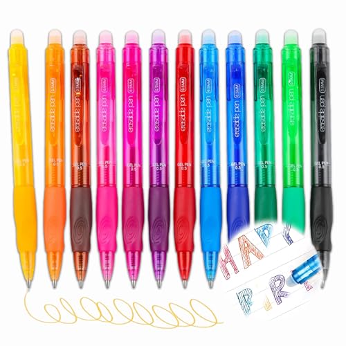 Crrynuo 12 Stück Radierbarer Kugelschreiber Radierbar, Kugelkopfstift 0,5 mm Spitze Bunt Radierbarer Gelschreiber,Bunt Gelschreiber Friction Stifte Radierstift für Schulsachen Bürobedarf Studenten Crrynuo 12 Stück Radierbarer Kugelschreiber Radierbar, Kugelkopfstift 0,5 mm Spitze Bunt Radierbarer Gelschreiber,Bunt Gelschreiber Friction Stifte Radierstift für Schulsachen Bürobedarf Studenten von Crrynuo