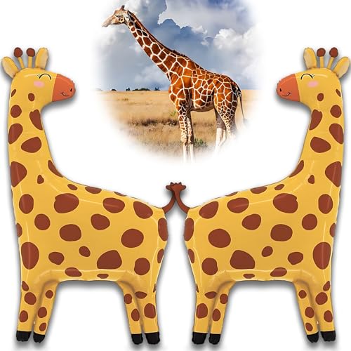 Giraffe Folienballon Tiere Deko Geburtstag, 2 Stk Giraffe Luftballons Dschungel Kindergeburtstag,Kindergeburtstag Mädchen Junge Geschenk Kinder Geburtstag,Safari Tiere Thema Party,luftballons 89cm Giraffe Folienballon Tiere Deko Geburtstag, 2 Stk Giraffe Luftballons Dschungel Kindergeburtstag,Kindergeburtstag Mädchen Junge Geschenk Kinder Geburtstag,Safari Tiere Thema Party,luftballons 89cm von Crrynuo