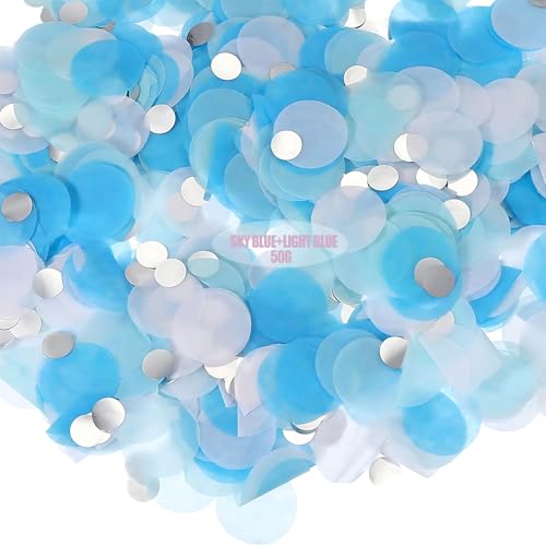 Himmelblau + Hellblau + 1,0 Silber, Hochzeitskonfetti, Tischpapierkreise, Geburtstagsparty-Dekoration, Offenbarung für Junggesellinnenabschied, Geburtstag und natürliches Vorfüll-Konfetti, geeignet Himmelblau + Hellblau + 1,0 Silber, Hochzeitskonfetti, Tischpapierkreise, Geburtstagsparty-Dekoration, Offenbarung für Junggesellinnenabschied, Geburtstag und natürliches Vorfüll-Konfetti, geeignet von Crrynuo