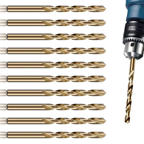Kobaltbohrer-Set, 2 mm, M35 Hochgeschwindigkeitsstahlbohrer, HSS-CO Spiralbohrer für gehärtetes Metall, Edelstahl, Gusseisen, Holz und Kunststoff von Crrynuo