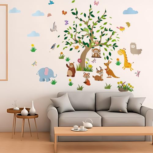 Little Deco Kinderzimmer Wandtattoo, 10 cm Wandtattoo Dschungel Waldtiere Baum Wandaufkleber, Giraffe Affen Schafe Affe Elefant Safari Wandsticker Kinderzimmer Babyzimmer Wohnzimmer Wanddeko Little Deco Kinderzimmer Wandtattoo, 10 cm Wandtattoo Dschungel Waldtiere Baum Wandaufkleber, Giraffe Affen Schafe Affe Elefant Safari Wandsticker Kinderzimmer Babyzimmer Wohnzimmer Wanddeko von Crrynuo