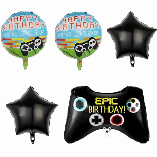 Luftballons Videospiel Geburtstag, 5 Stück Groß Videospiel Party Ballons,18 Zoll Spielballon 3D Gamecontroller Ballon Banner,Gamer Ballon für Junge Mädchen Geburtstag Spielthema Party Dekoration Luftballons Videospiel Geburtstag, 5 Stück Groß Videospiel Party Ballons,18 Zoll Spielballon 3D Gamecontroller Ballon Banner,Gamer Ballon für Junge Mädchen Geburtstag Spielthema Party Dekoration von Crrynuo