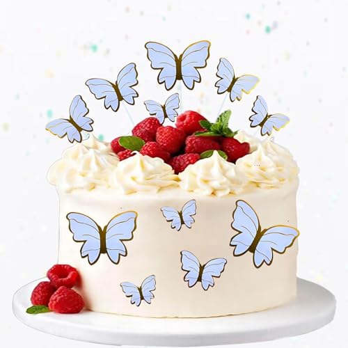 Schmetterlings-Kuchendekorationen, verschiedene Größen, 30 Stück, Schmetterlings-Kuchendekoration, personalisierte Kuchendekorationen für Frauen und Mädchen, Babyparty, Hochzeit, Jahrestag, Schmetterlings-Kuchendekorationen, verschiedene Größen, 30 Stück, Schmetterlings-Kuchendekoration, personalisierte Kuchendekorationen für Frauen und Mädchen, Babyparty, Hochzeit, Jahrestag, von Crrynuo