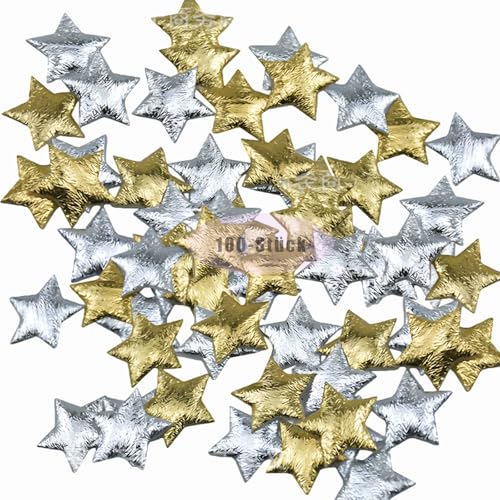 Sterne Konfetti Geburtstag Gold Silber, 100 Stk Glitzersterne Streudeko Sterne Deko,Pailletten Geburtstag Tischdeko,2cm Streudeko für Weihnachten, Hochzeit,Silvester Sterne Konfetti Geburtstag Gold Silber, 100 Stk Glitzersterne Streudeko Sterne Deko,Pailletten Geburtstag Tischdeko,2cm Streudeko für Weihnachten, Hochzeit,Silvester von Crrynuo