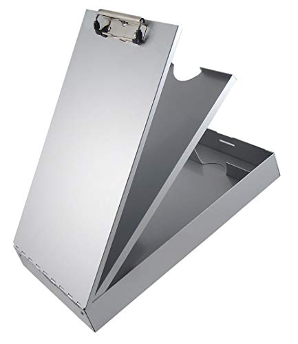 Saunders Cruiser-Mate II Klemmbrett aus recyceltem Aluminium, mit 2 Ablagefächern 8.5 x 14 Inches Aluminum, Gray von Cruiser-Mate