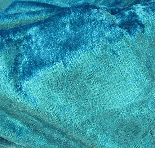 Türkis Samtstoff Stretch -150 cm breit Crushed Craft Velours - £3,75 M lang - inklusive UK Post von Crushed Dress Velvet