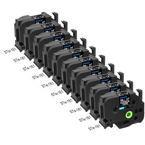 Cruxer 10er-Packung Ersatz für P-touch STe-161 ST-161 STe161 Elektrochemisches Ätzetiketten-Schablonen-Metallband 36 mm 1,4 Zoll 3M für Ptouch PT530 550 9200pc 9200dx 9400 9500pc 9600 9700PC Drucker Cruxer 10er-Packung Ersatz für P-touch STe-161 ST-161 STe161 Elektrochemisches Ätzetiketten-Schablonen-Metallband 36 mm 1,4 Zoll 3M für Ptouch PT530 550 9200pc 9200dx 9400 9500pc 9600 9700PC Drucker von Cruxer