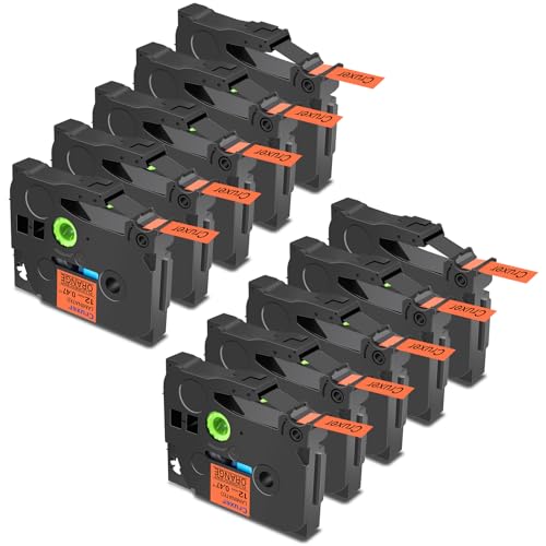 Cruxer 10er-Packung Kompatibel für Brother P-touch TZe-B31 Fluoreszierend Laminierte Bänder,Schwarz auf Orange 0,47'' 12mm x 5m Schriftband Ersatz für Brother PT-H100R PT-200 PT-H110 PT-D410 PT-E110VP Cruxer 10er-Packung Kompatibel für Brother P-touch TZe-B31 Fluoreszierend Laminierte Bänder,Schwarz auf Orange 0,47'' 12mm x 5m Schriftband Ersatz für Brother PT-H100R PT-200 PT-H110 PT-D410 PT-E110VP von Cruxer