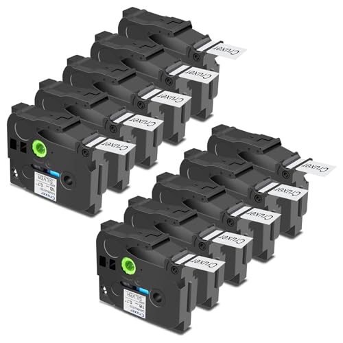 Cruxer 10er-Packung Kompatibel für Brother P-touch TZe-M941 Matt Black Laminierte Bänder,Schwarz auf Silber 0,7'' 18mm x 8m Schriftband Ersatz für Brother PT-P710BTH PT-D410 PT-E550WVP PT-2500PC Cruxer 10er-Packung Kompatibel für Brother P-touch TZe-M941 Matt Black Laminierte Bänder,Schwarz auf Silber 0,7'' 18mm x 8m Schriftband Ersatz für Brother PT-P710BTH PT-D410 PT-E550WVP PT-2500PC von Cruxer