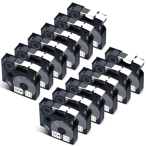 Cruxer 12er-Packung Kompatibel für Dymo D1 40913 S0720680 A40913 Etikettenband,Schwarz auf Weiß 9mm x 7m Ersatz für Dymo LabelManager 160 210D 500TS Labelpoint 100 350 Labelwriter DUO 3M PL150 Cruxer 12er-Packung Kompatibel für Dymo D1 40913 S0720680 A40913 Etikettenband,Schwarz auf Weiß 9mm x 7m Ersatz für Dymo LabelManager 160 210D 500TS Labelpoint 100 350 Labelwriter DUO 3M PL150 von Cruxer