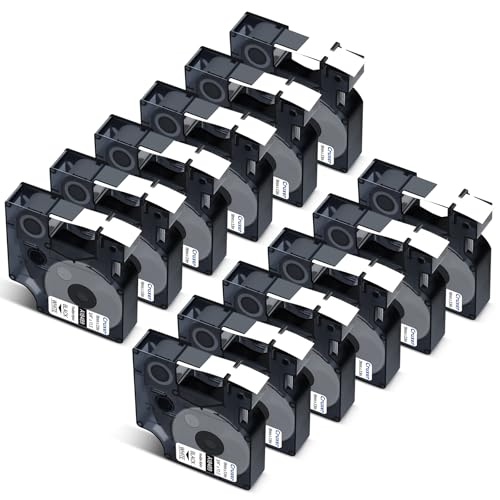 Cruxer 12er-Packung Kompatibel für Dymo Flexible A18489 S0718120 Nylon Etikettenband Bänder,Schwarz auf Weiß 19mm x 3.5m Ersatz für Dymo Rhino 4200 5000 5200 6000 ILP 219 3M PL150 3M PL200 3M PL300 Cruxer 12er-Packung Kompatibel für Dymo Flexible A18489 S0718120 Nylon Etikettenband Bänder,Schwarz auf Weiß 19mm x 3.5m Ersatz für Dymo Rhino 4200 5000 5200 6000 ILP 219 3M PL150 3M PL200 3M PL300 von Cruxer