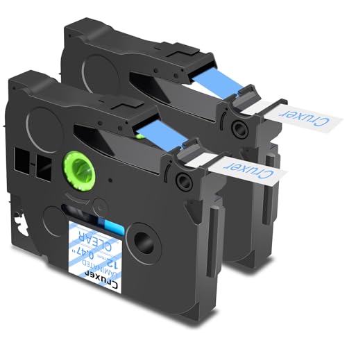 Cruxer 2er-Packung Kompatibel für Brother P-touch TZe-133 Clear Laminierte Bänder,Blaue auf Transparent 0,47'' 12mm x 8m Schriftband Ersatz für Brother PT-H100R PT-200 PT-H110 PT-D410 PT-E110VP Cruxer 2er-Packung Kompatibel für Brother P-touch TZe-133 Clear Laminierte Bänder,Blaue auf Transparent 0,47'' 12mm x 8m Schriftband Ersatz für Brother PT-H100R PT-200 PT-H110 PT-D410 PT-E110VP von Cruxer