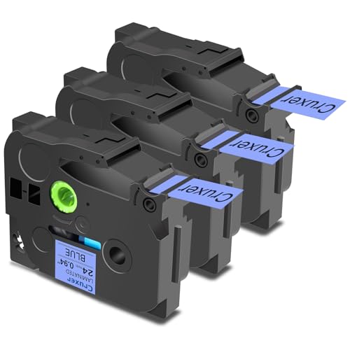 Cruxer 3er-Packung Kompatibel für Brother P-touch TZe-551 Blue Laminierte Bänder,Schwarz auf Blau 0,94'' 24mm x 8m Schriftband Ersatz für Brother PT-P710BT PT-P700 PT-E550WVP PT-P750W PT-2730VP Cruxer 3er-Packung Kompatibel für Brother P-touch TZe-551 Blue Laminierte Bänder,Schwarz auf Blau 0,94'' 24mm x 8m Schriftband Ersatz für Brother PT-P710BT PT-P700 PT-E550WVP PT-P750W PT-2730VP von Cruxer